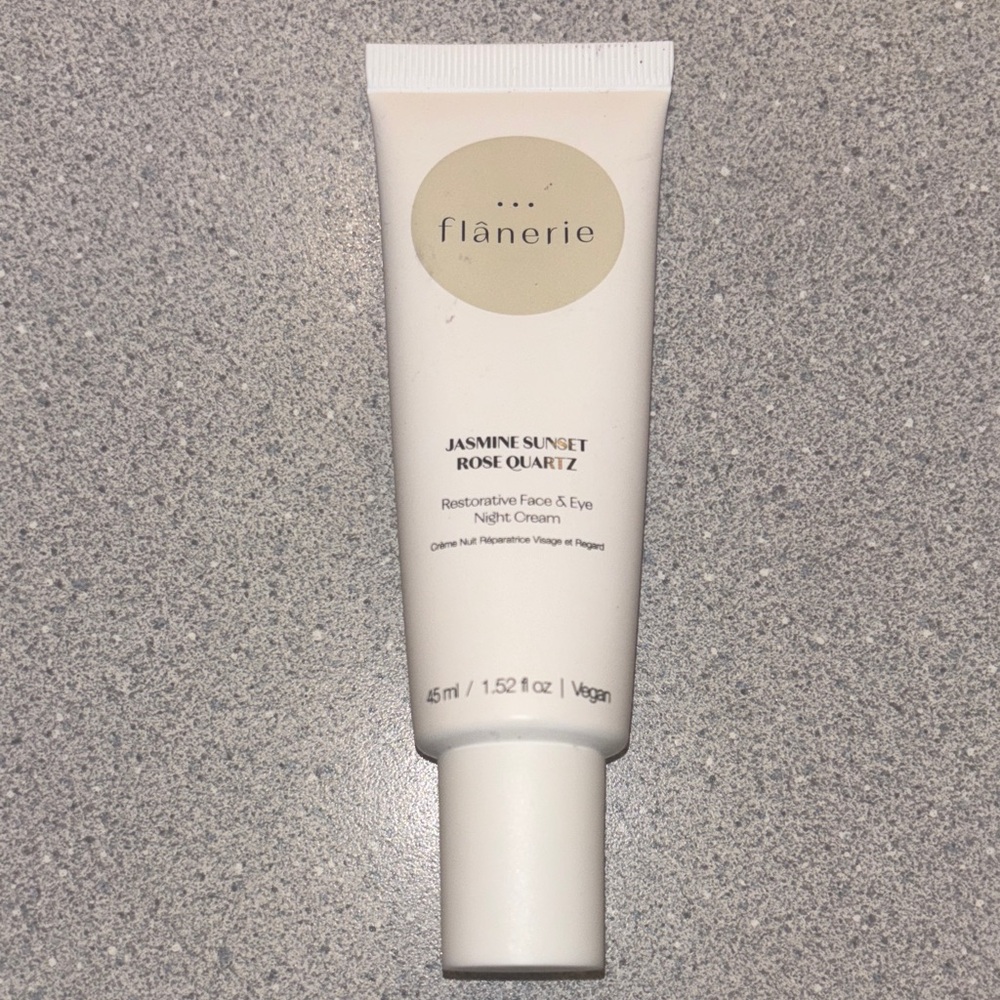 Flânerie Jasmine Sunset Rose Quartz Restorative Face and Eye Night Cream